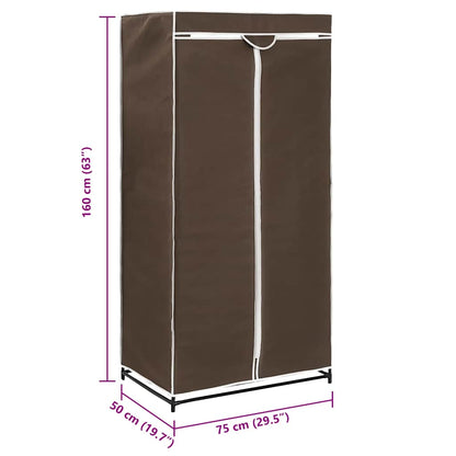 Wardrobes 2 pcs Brown 75x50x160 cm