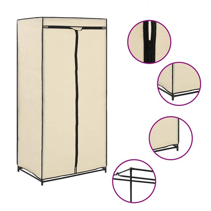 Wardrobes 2 pcs Cream 75x50x160 cm