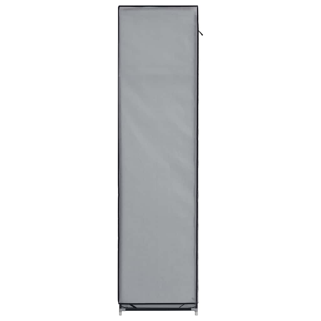 Wardrobe with Compartments and Rods Grey 150x45x175 cm Fabric