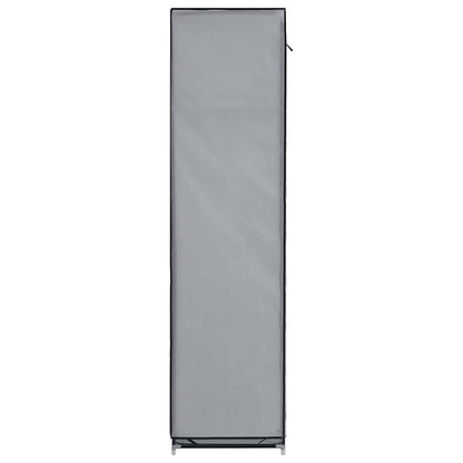 Wardrobe with Compartments and Rods Grey 150x45x175 cm Fabric