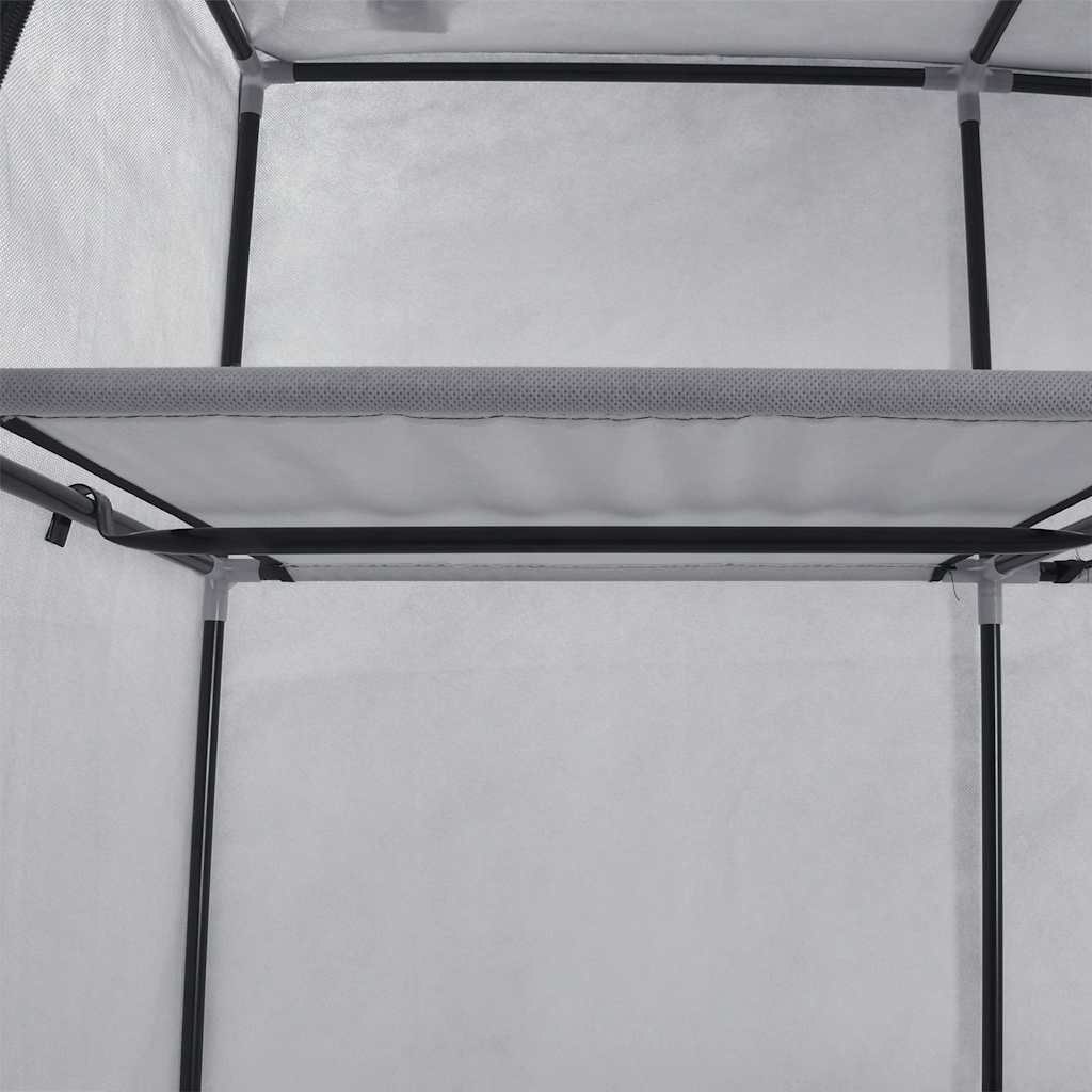 Wardrobe with Compartments and Rods Grey 150x45x175 cm Fabric