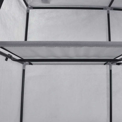 Wardrobe with Compartments and Rods Grey 150x45x175 cm Fabric