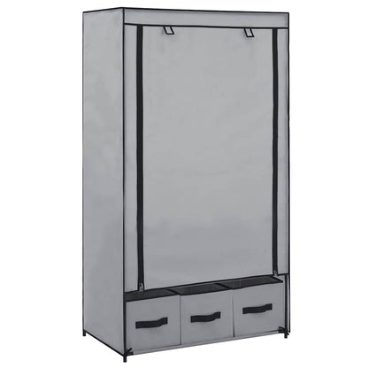 Wardrobe Grey 87x49x159 cm Fabric
