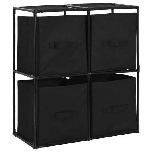 Storage Cabinet Black Steel frame and polyester fabric Medium