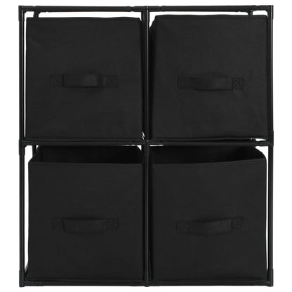 Storage Cabinet Black Steel frame and polyester fabric Medium