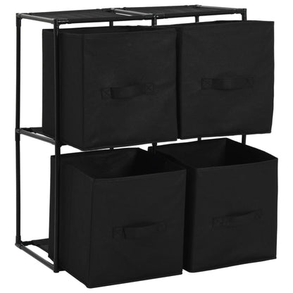 Storage Cabinet Black Steel frame and polyester fabric Medium