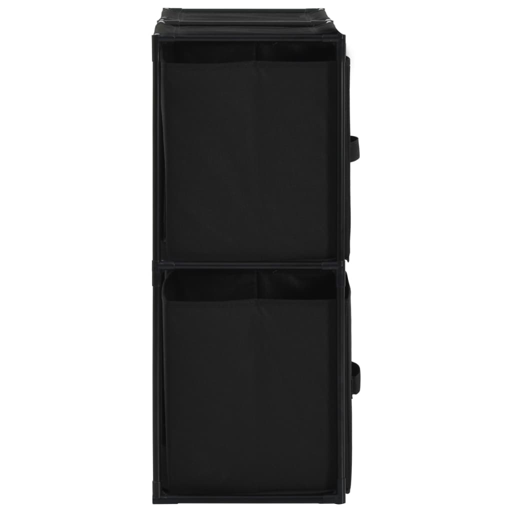 Storage Cabinet Black Steel frame and polyester fabric Medium