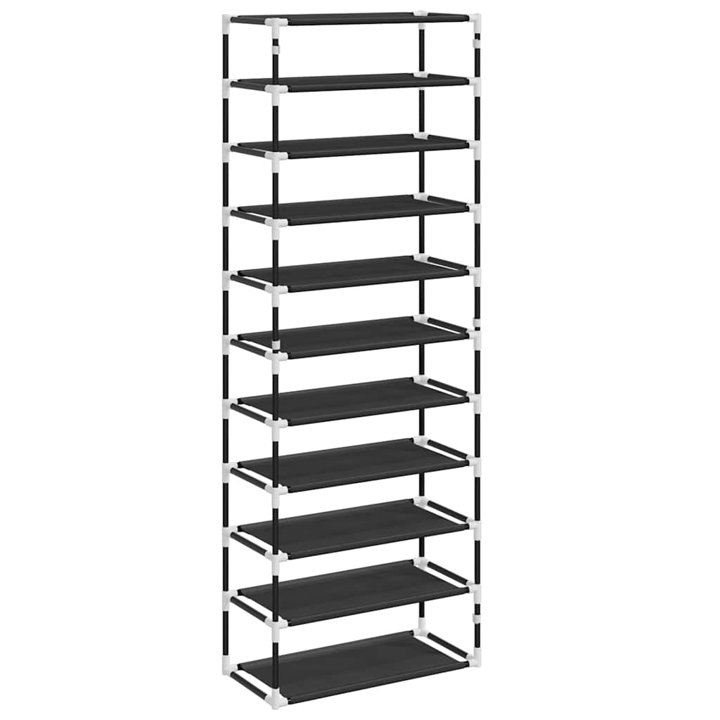 Shoe Cabinet Black 60x30x166 cm Fabric