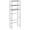 3-Tier Storage Rack over Toilet Silver 53x28x169 cm