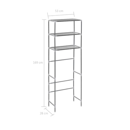 Storage Rack Over Toilet Silver