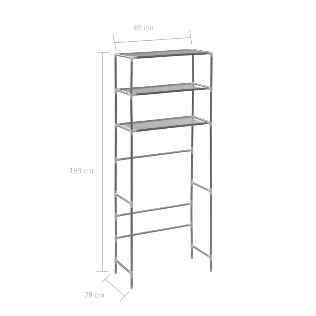 Storage Rack Over Laundry Silver