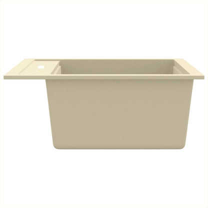 144856 vidaXL Granite Kitchen Sink Single Basin Beige