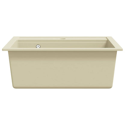 144862 vidaXL Granite Kitchen Sink Single Basin Beige