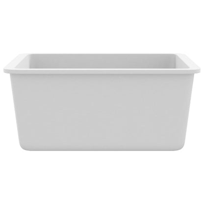 Granite Kitchen Sink Single Basin White