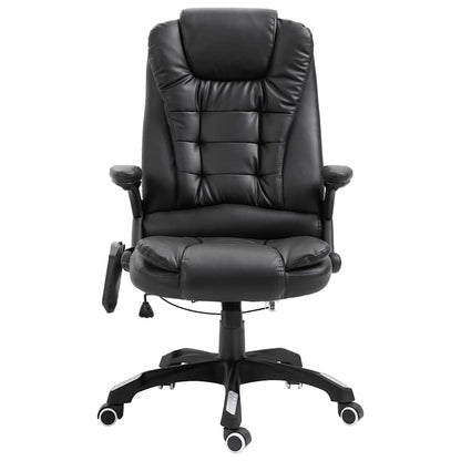 20235 vidaXL Massage Office Chair Black Faux Leather