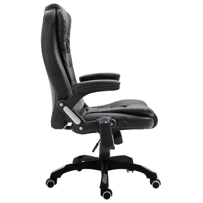 20235 vidaXL Massage Office Chair Black Faux Leather