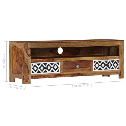 TV Stand 47.2"x11.8"x15.7" Solid Wood Acacia