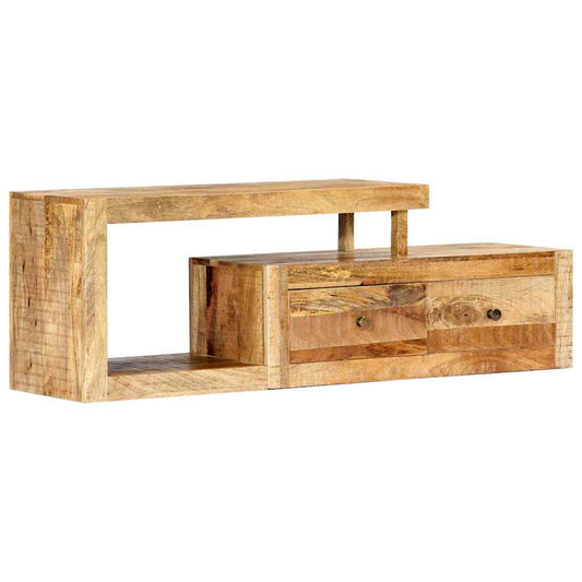 TV Cabinet | Brown | Solid Mango Wood | 120x30x40 cm | Rustic