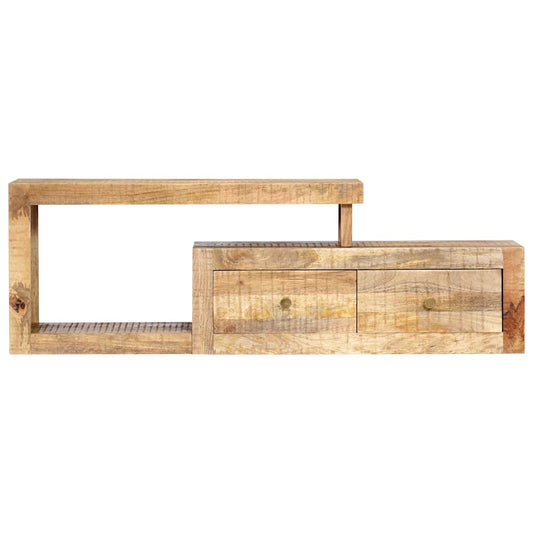 TV Cabinet | Brown | Solid Mango Wood | 120x30x40 cm | Rustic