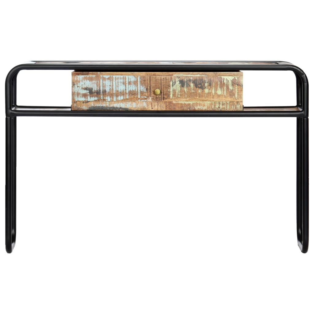 vidaXL Console Table Multicolour Solid reclaimed wood, powder-coated steel