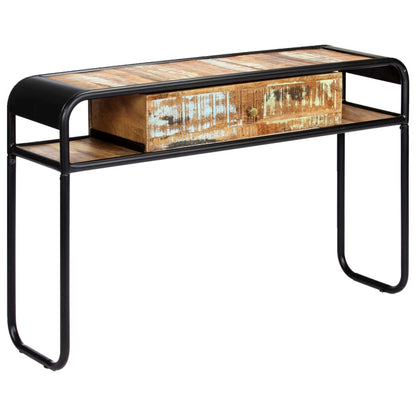 vidaXL Console Table Multicolour Solid reclaimed wood, powder-coated steel