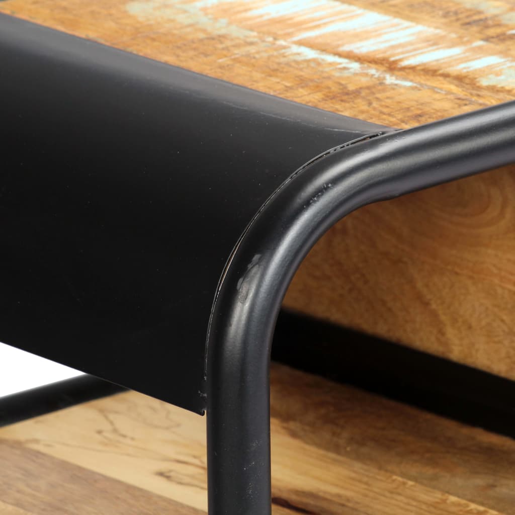 vidaXL Console Table Multicolour Solid reclaimed wood, powder-coated steel