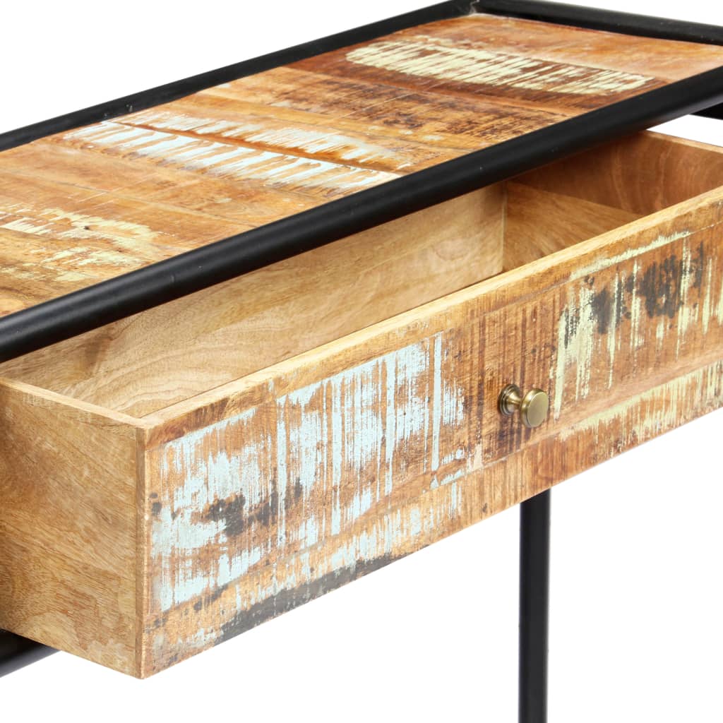 vidaXL Console Table Multicolour Solid reclaimed wood, powder-coated steel