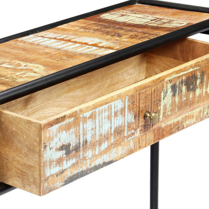 vidaXL Console Table Multicolour Solid reclaimed wood, powder-coated steel