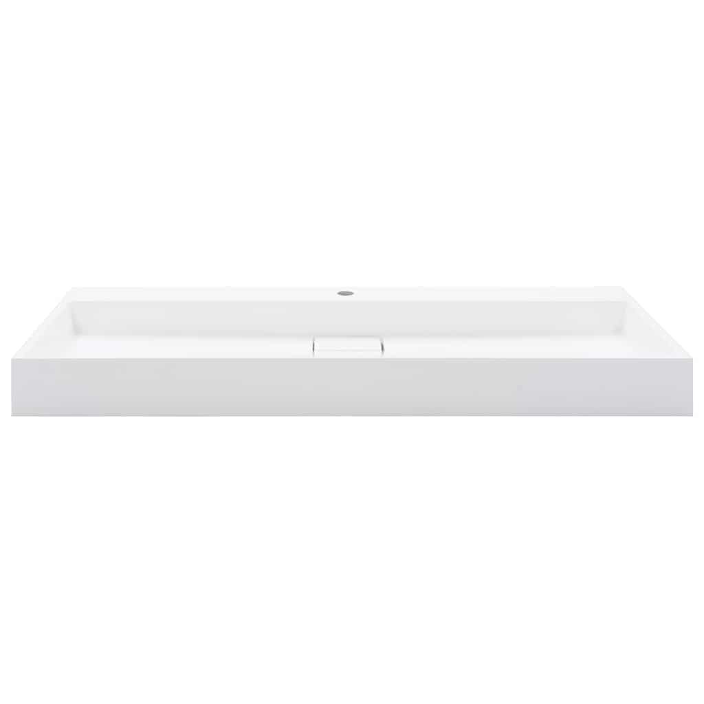 Wash Basin 120x46x11 cm Mineral Cast/Marble Cast White