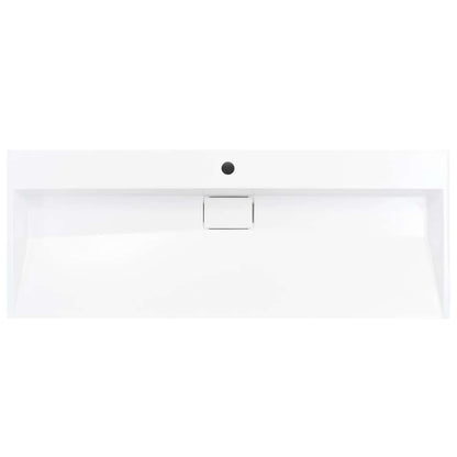 Wash Basin 120x46x11 cm Mineral Cast/Marble Cast White