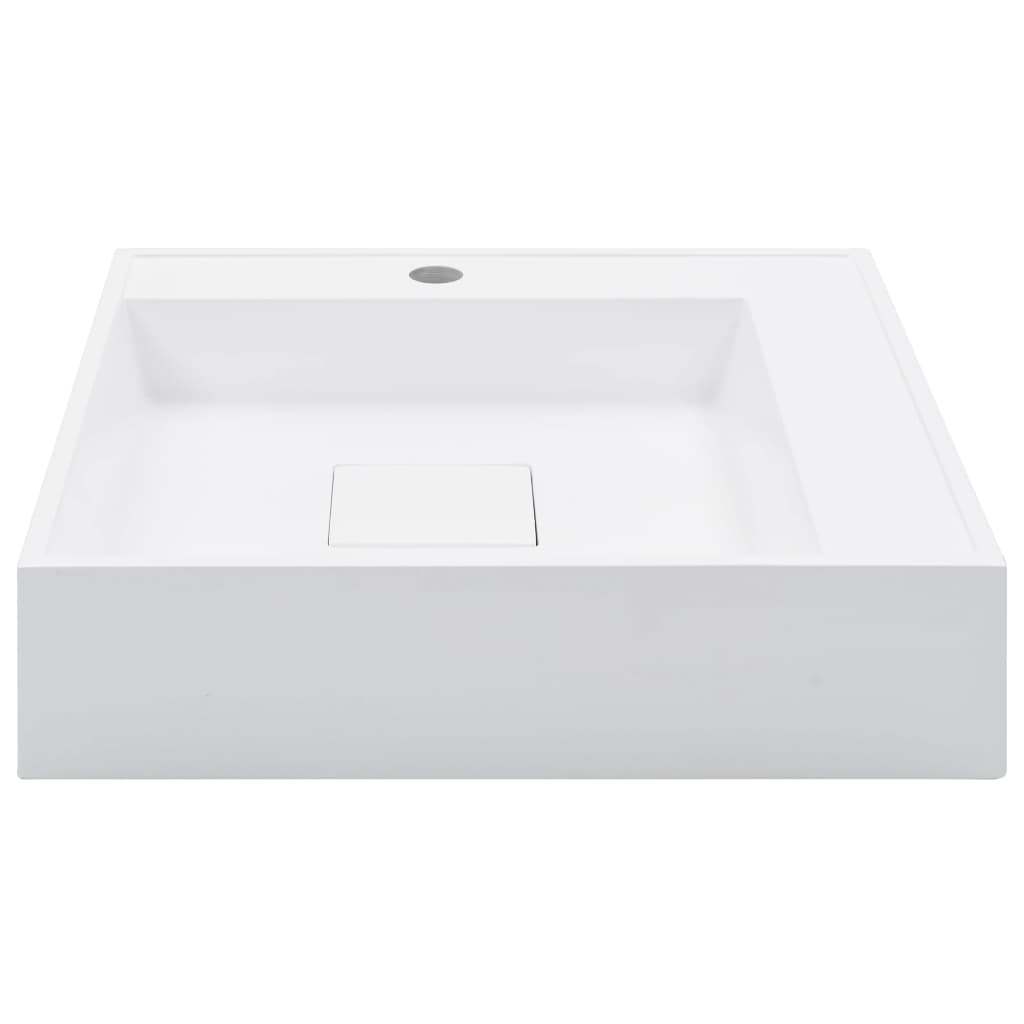 Wash Basin 19.7"x19.7"x4.8" Mineral Cast/Marble Cast White