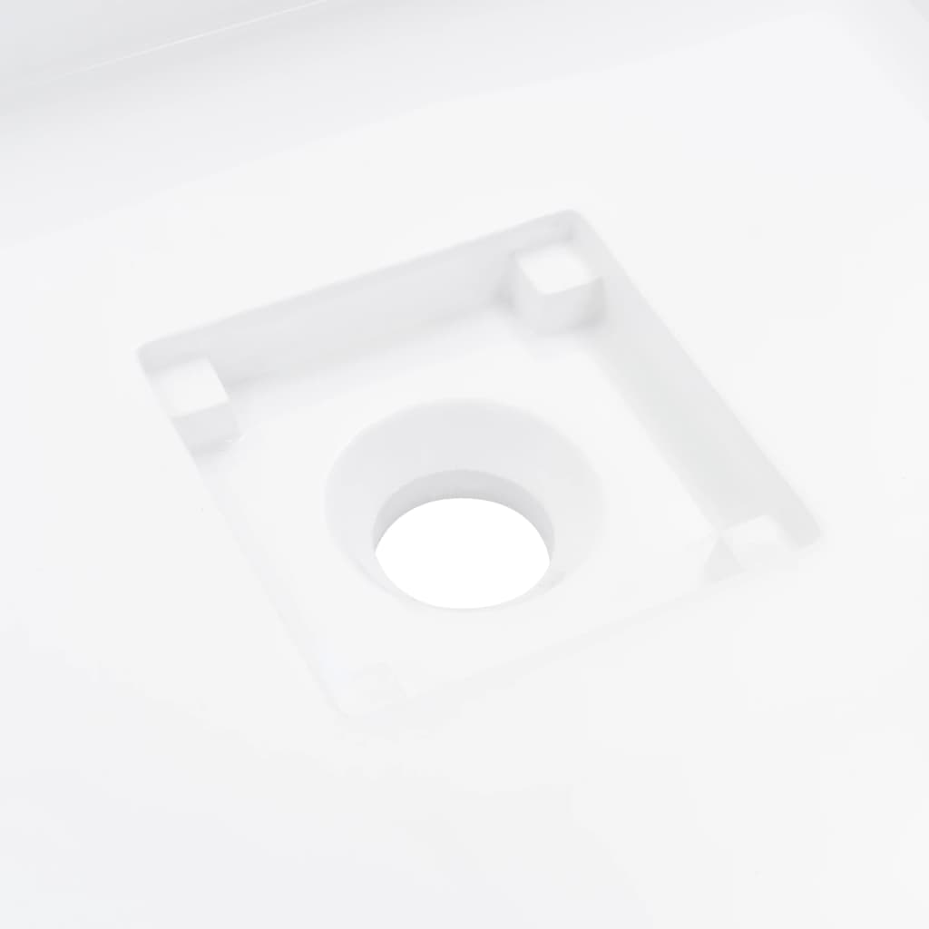 Wash Basin 19.7"x19.7"x4.8" Mineral Cast/Marble Cast White