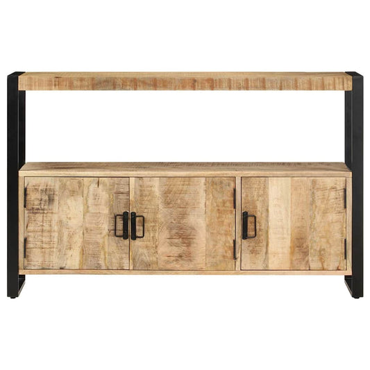 Side Cabinet | Natural mango wood | Solid mango wood, powder-coated steel
