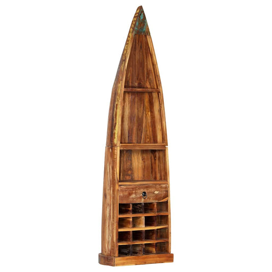247879 vidaXL Wine Rack 50x40x180 cm Solid Reclaimed Wood