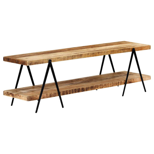 TV Cabinet | Natural wood with black metal
