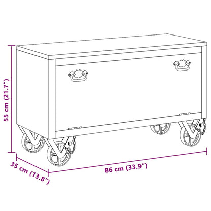 Shoe Cabinet 86x35x55 cm Solid Mango Wood