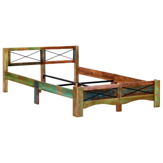Bed Frame | Multicolour | Solid reclaimed wood | 140x200 cm