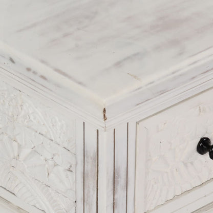 Coffee Table White 70x70x30 cm Solid Mango Wood