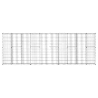 Gabion Wall with Covers Galvanised Steel 600x30x200 cm