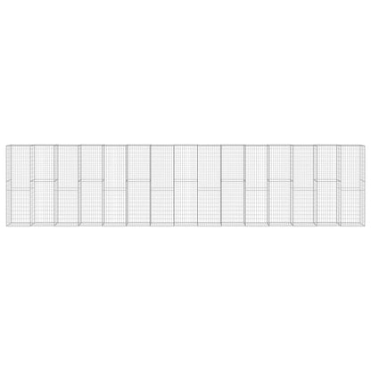 Gabion Wall with Covers Galvanized Steel 354.3"x19.7"x78.7"