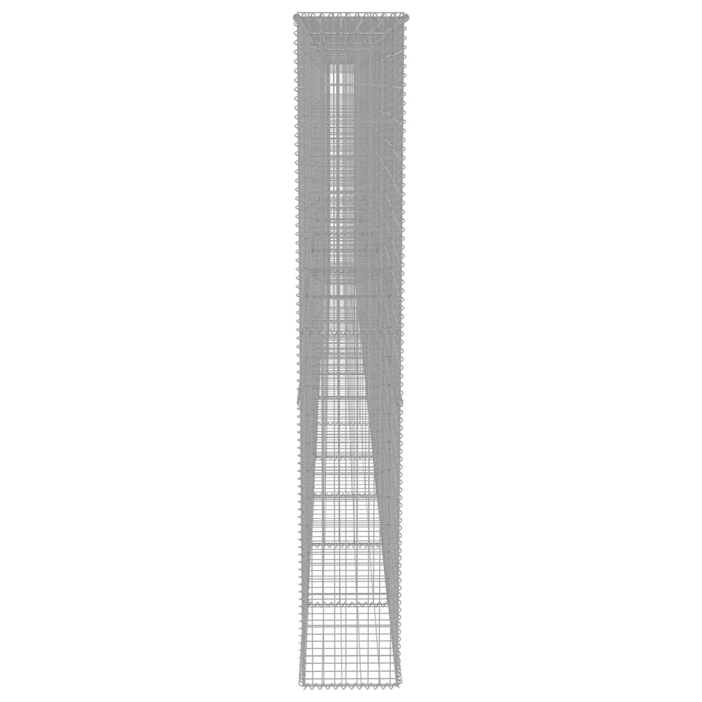 Gabion Wall with Covers Galvanized Steel 354.3"x19.7"x78.7"