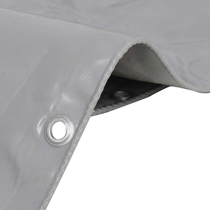Tarpaulins Grey 1.5 x 6 m Canvas with PVC Coating