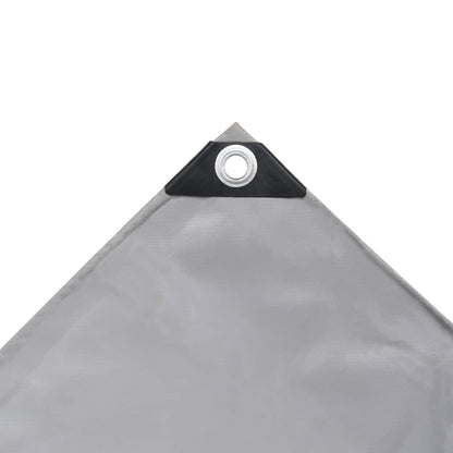 Tarpaulins Grey 1.5 x 6 m Canvas with PVC Coating