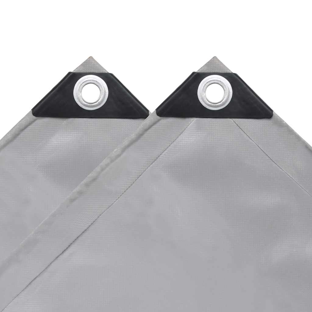 Tarpaulins Grey 1.5 x 6 m Canvas with PVC Coating