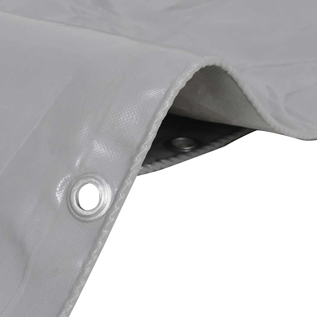 Tarpaulins Grey 1.5 x 10 m Canvas with PVC Coating