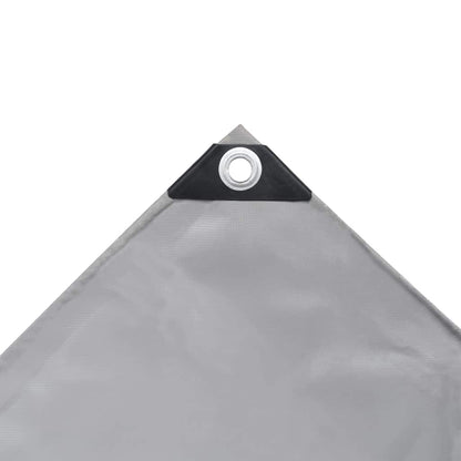 Tarpaulins Grey 1.5 x 10 m Canvas with PVC Coating
