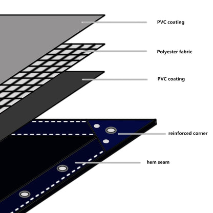 Tarpaulins Grey 2.5 x 3.5 m Canvas with PVC Coating