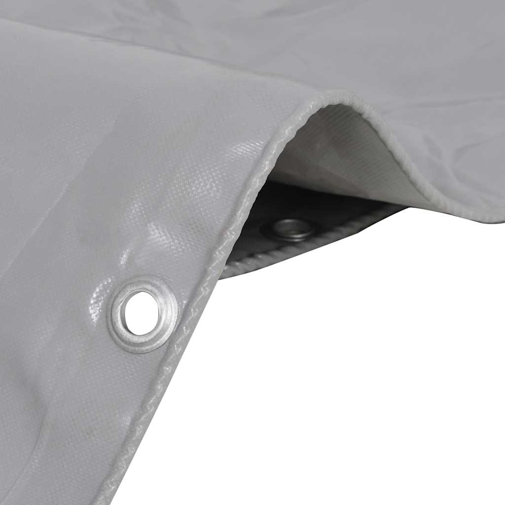 Tarpaulins Grey 3.5 x 5 m Canvas with PVC Coating