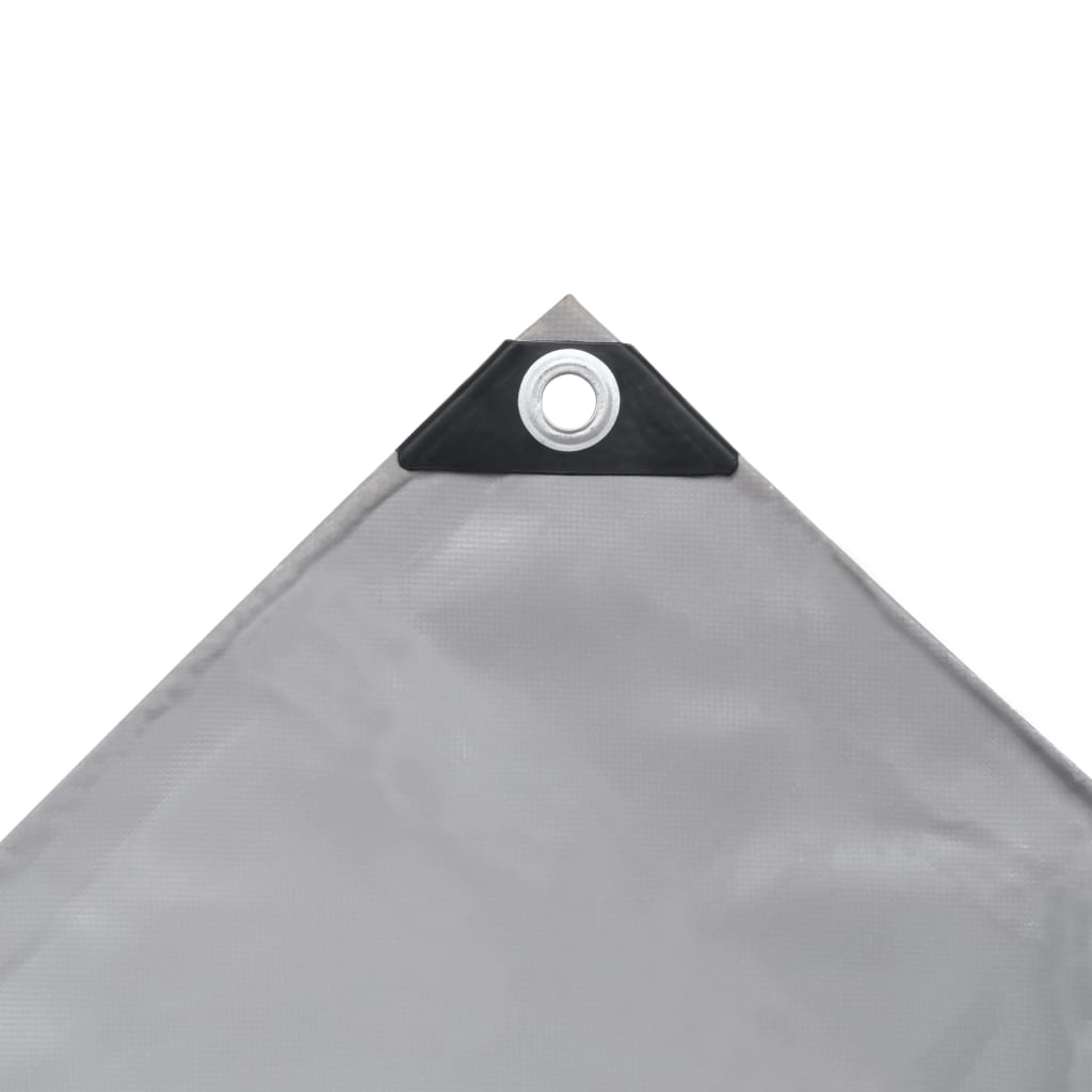 Tarpaulins Grey 3.5 x 5 m Canvas with PVC Coating
