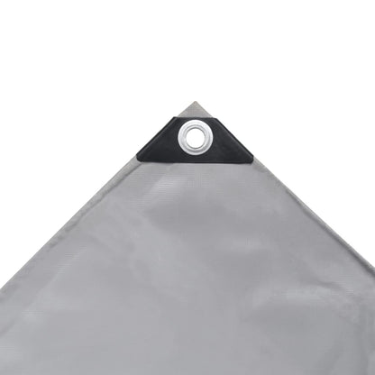 Tarpaulins Grey 3.5 x 5 m Canvas with PVC Coating